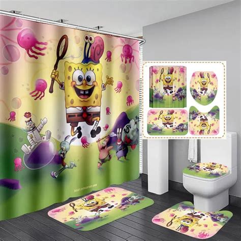 spongebob shower curtain set.